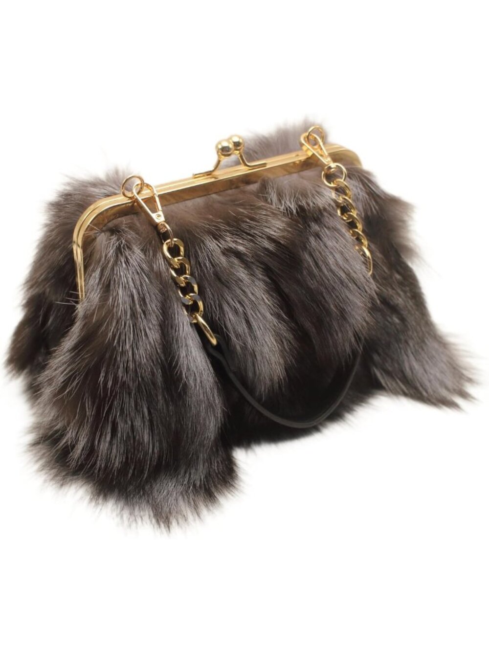 Chic Natural Fox Fur Handbag for Women | Stylish & Luxurious Fashion Accessory